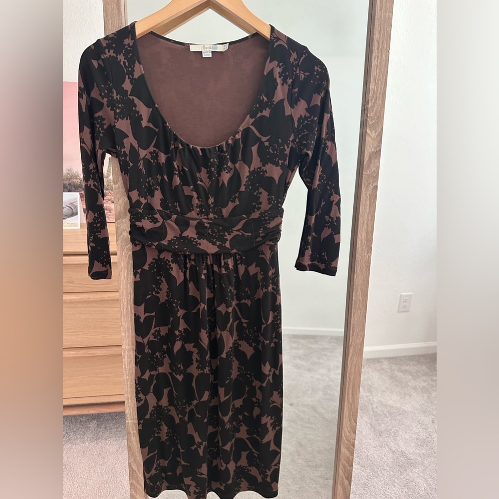 Boden Dress Brown Black Size 4 A line